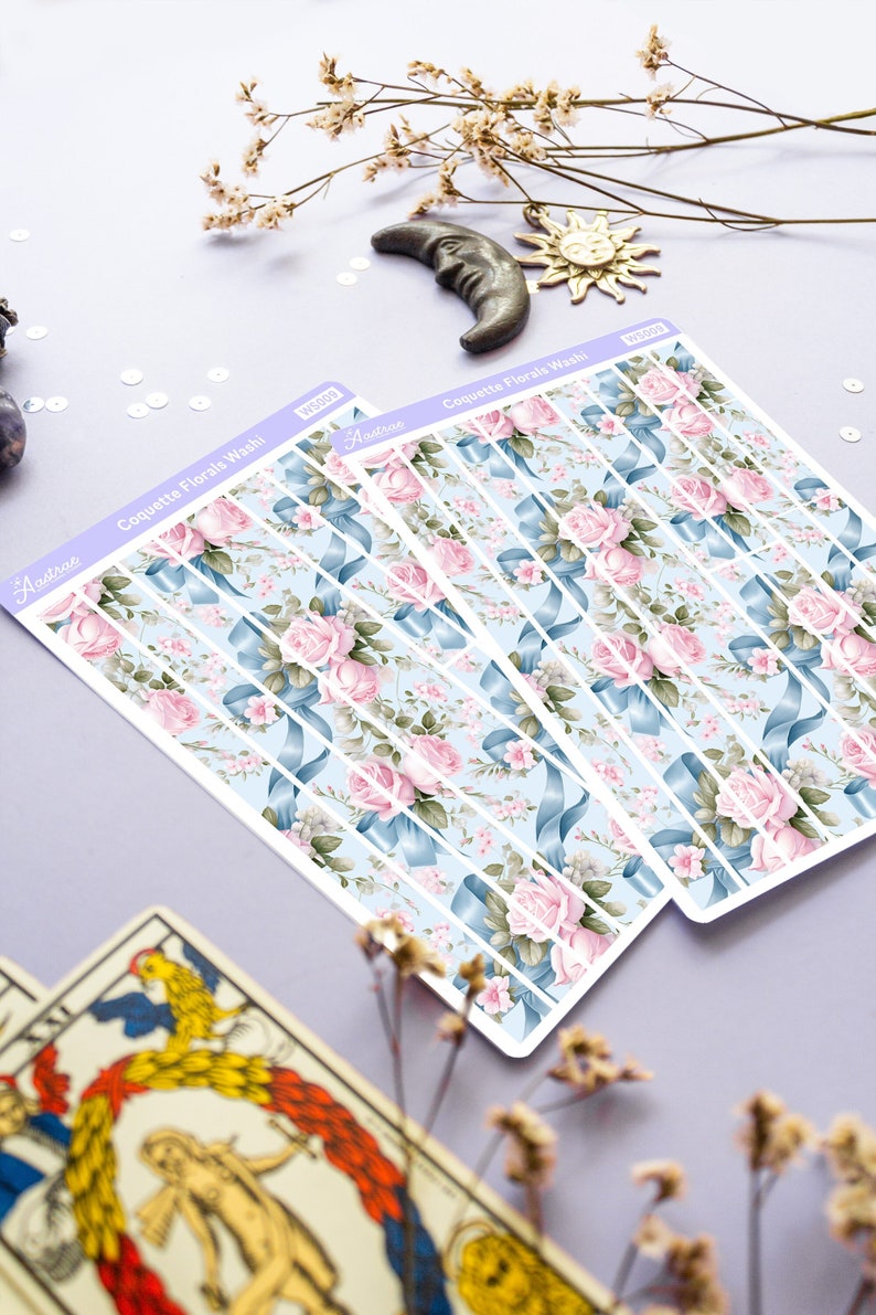 Coquette Washi Tape Sticker Sheet, Coquette Aesthetic Decorative ...