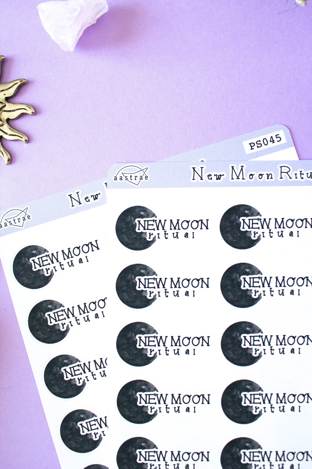 New Moon Ritual Sticker, Moon Witch Stickers for Planner, Witchy ...