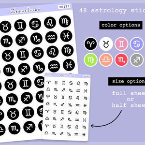 Stickers astrologie, Autocollants astrologie, Autocollants astrologie, Zodiaque, Horoscope, Sorcière, Sorcière, Païen, Wicca, Wicca, Bullet Journal, Bujo