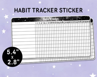 Monthly Habit Tracker Planner Stickers, Daily Habit Tracker Stickers, Functional Stickers, Habit Trackers Journal Stickers, Habit Tracking