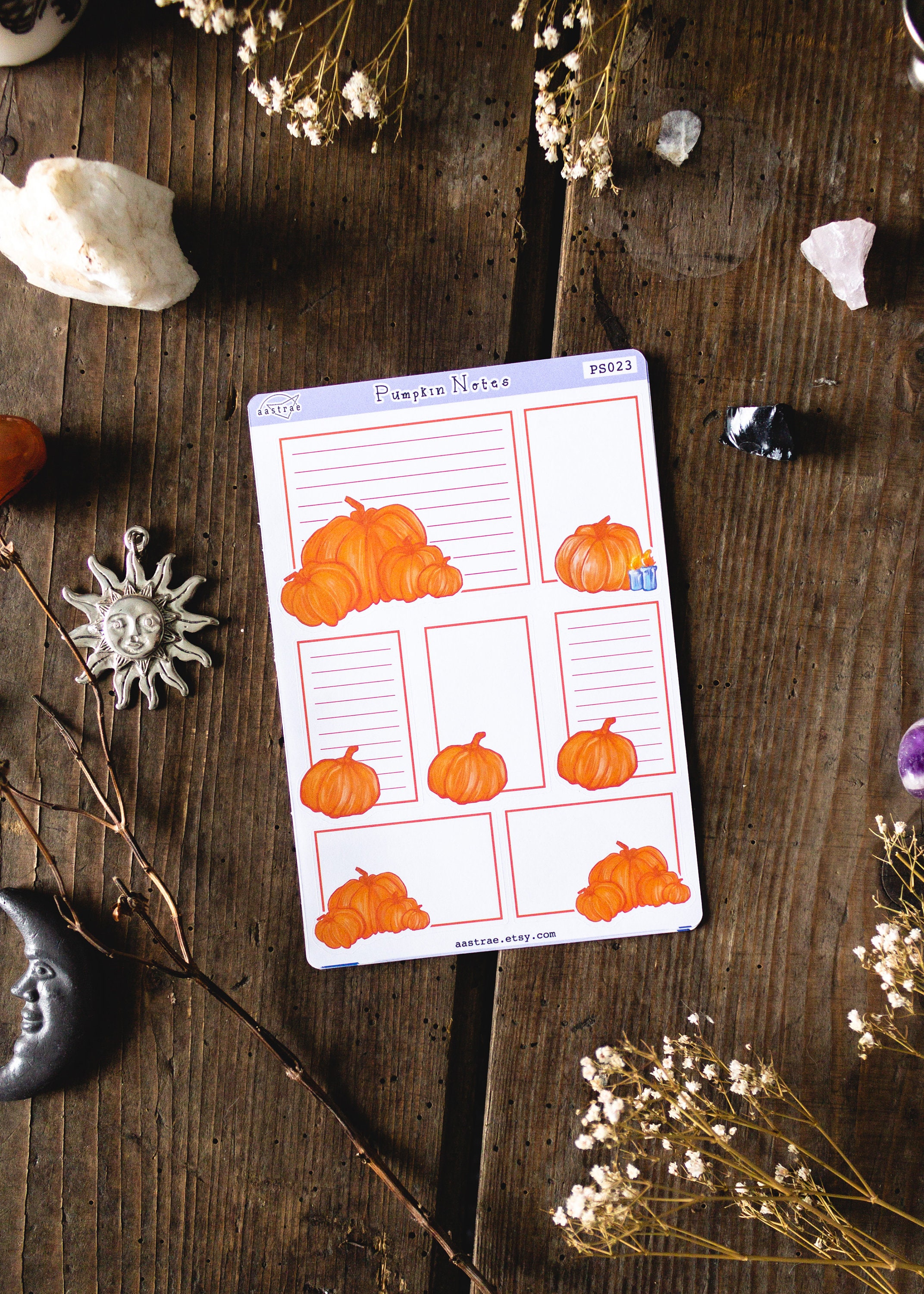 Pumpkin Halloween Planner Sticker Box, Fall Planner Stickers Witch ...