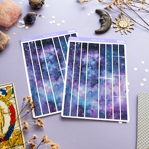 Galaxy Washi Tape Sticker Sheet, Space Washi Tape, Celestial Washi Tape, Aesthetic Washi Tape Stickers, Washi Tape Strips, Star Washi Tape