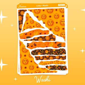 Litha Planner Stickers, Pagan Stickers for Planner, Summer Planner Stickers, Wicca Journal, Wiccan Stickers, Pagan Planner Stickers, BoS Washi