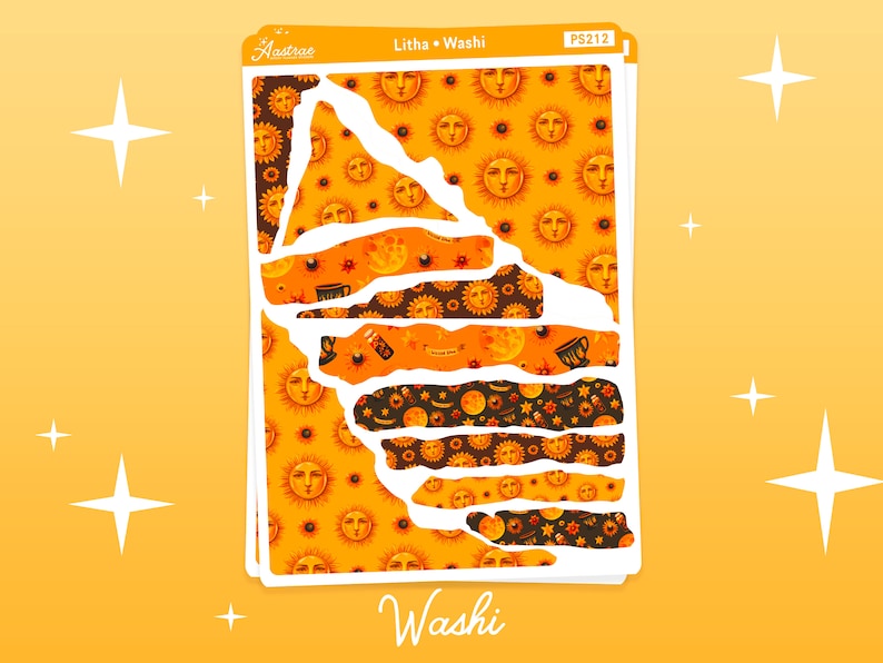 Litha Planner Stickers, Pagan Stickers for Planner, Summer Planner Stickers, Wicca Journal, Wiccan Stickers, Pagan Planner Stickers, BoS Washi