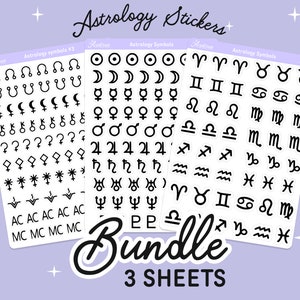 Astro Stickers voor Planner, Astrologie Planner Stickers, Astrologie Stickers, Witchy Witch Pagan Stickers, Horoscoop Stickers, Zodiac Stickers