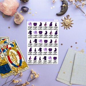 Halloween Countdown Stickers, Countdown to Halloween Stickers Sheet, Halloween Planner Stickers, Halloween Bujo Stickers, Halloween Journal image 8