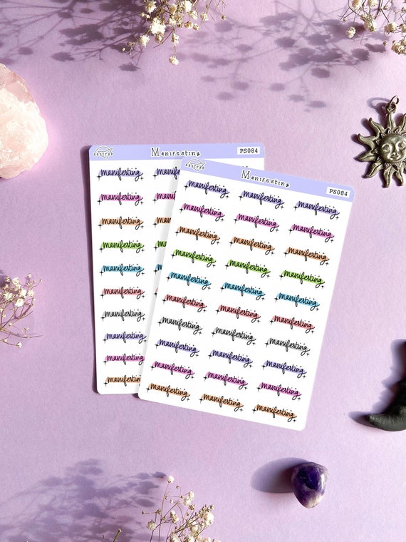 Manifesting Sticker, Manifesting Journal, Manifesting Planner Stickers, Spiritual Stickers, Pagan Stickers for Planner, Journaling Stickers