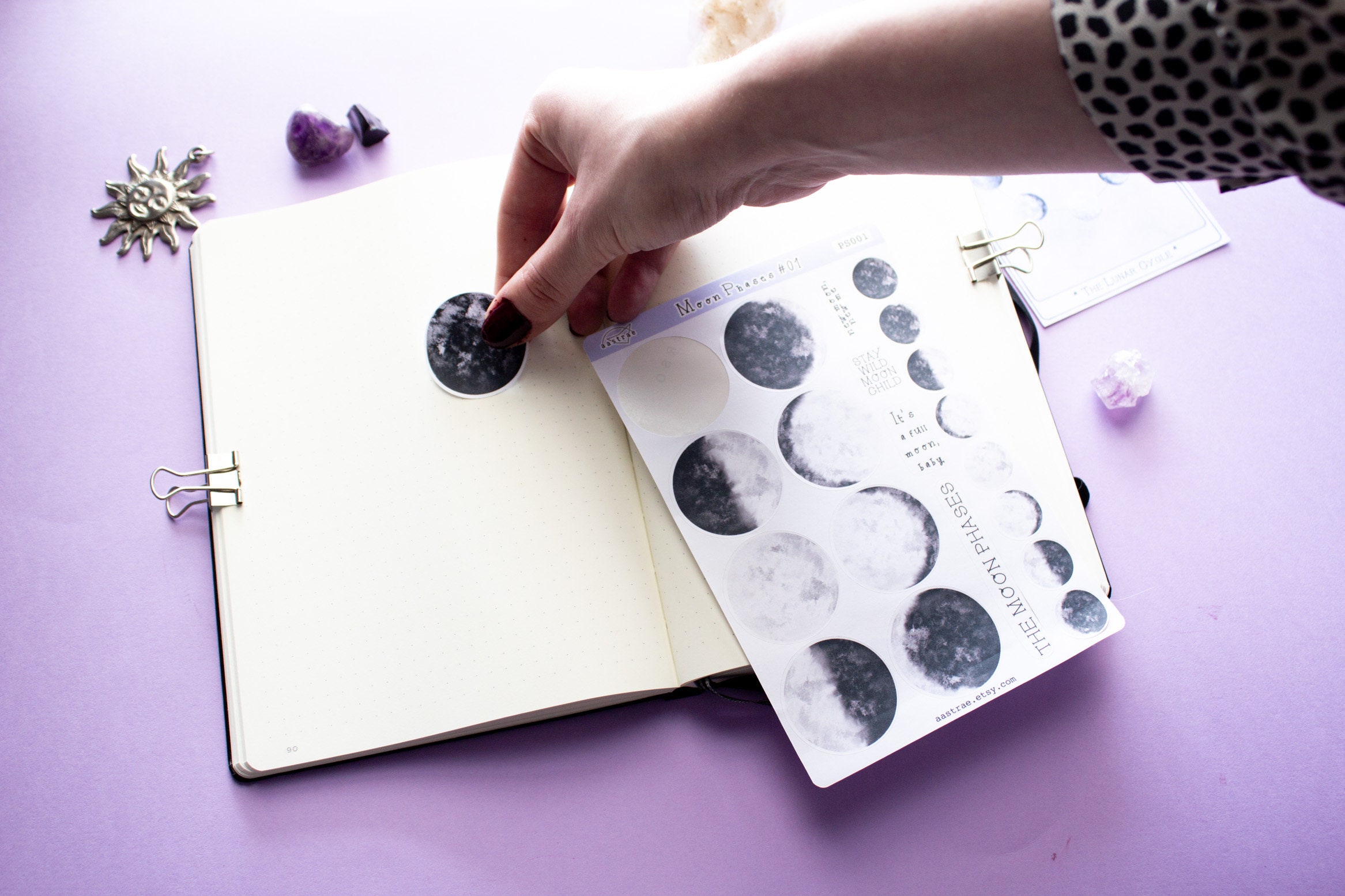 Moon Phases Planner Sticker Witch Stickers for Bullet Journal, Witchy ...