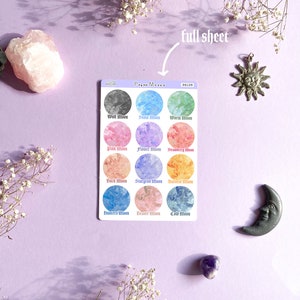 Pagan Moon Stickers for Planner, Pagan Planner Stickers, Wiccan Moon ...