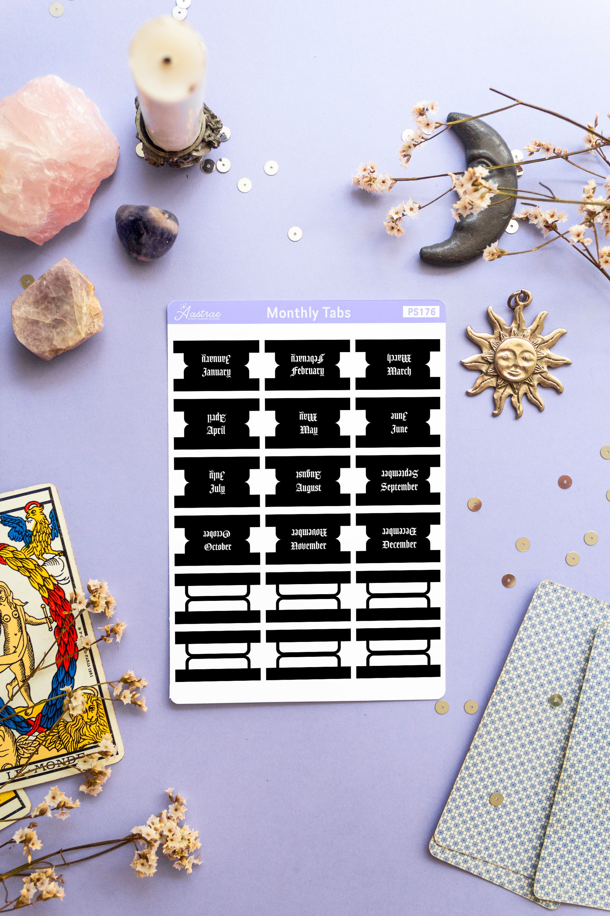 Goth Month Tabs For Planner Monthly Tabs Stickers Black Tab Etsy Goth month tabs for planner monthly tabs stickers black tab etsy