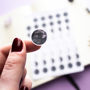 Moon Phase Watercolor Planner Stickers, Lunar Cycle Moon Stickers for ...