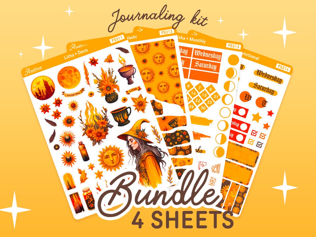 Litha Planner Stickers, Pagan Stickers for Planner, Summer Planner ...
