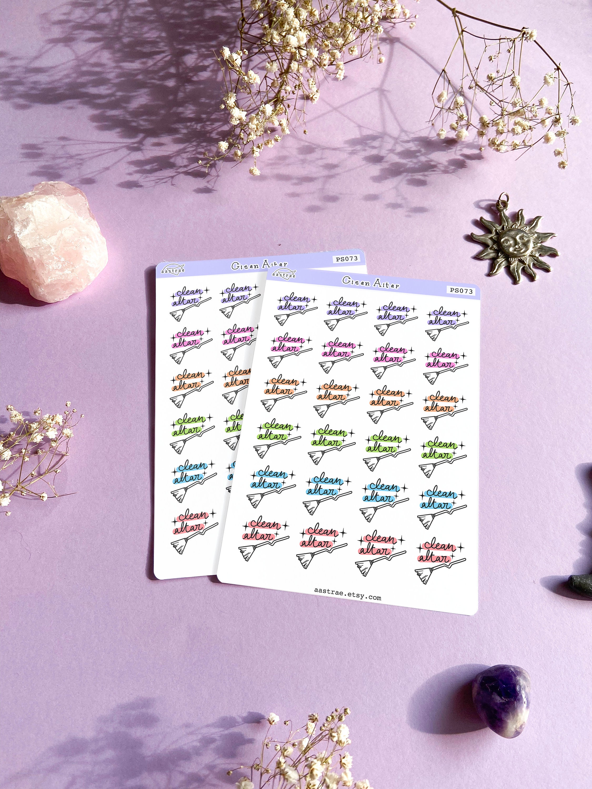 Clean Altar Stickers, Pagan Stickers for Planner, Witch Planner ...
