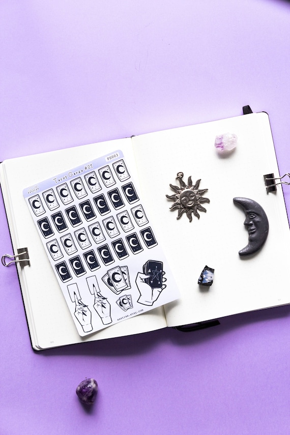 Tarot Cards Stickers for Planners, Witchy Stickers Tarot Planner Stickers, Tarot Journal Stickers, Witch Planner Sticker Sheet Magic Sticker