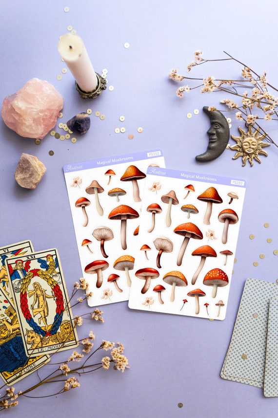 Cottagecore Planner Stickers, Cute Mushroom Stickers, Autumn Sticker, Fall Planner Stickers, Seasonal Journaling Stickers, Junk Journal Bujo
