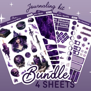 Necromantie Witch Journaling Kit • Occulte stickers, Witchy Planner Stickers, Witchcraft Stickers, Spooky Halloween Grimoire Book of Shadows