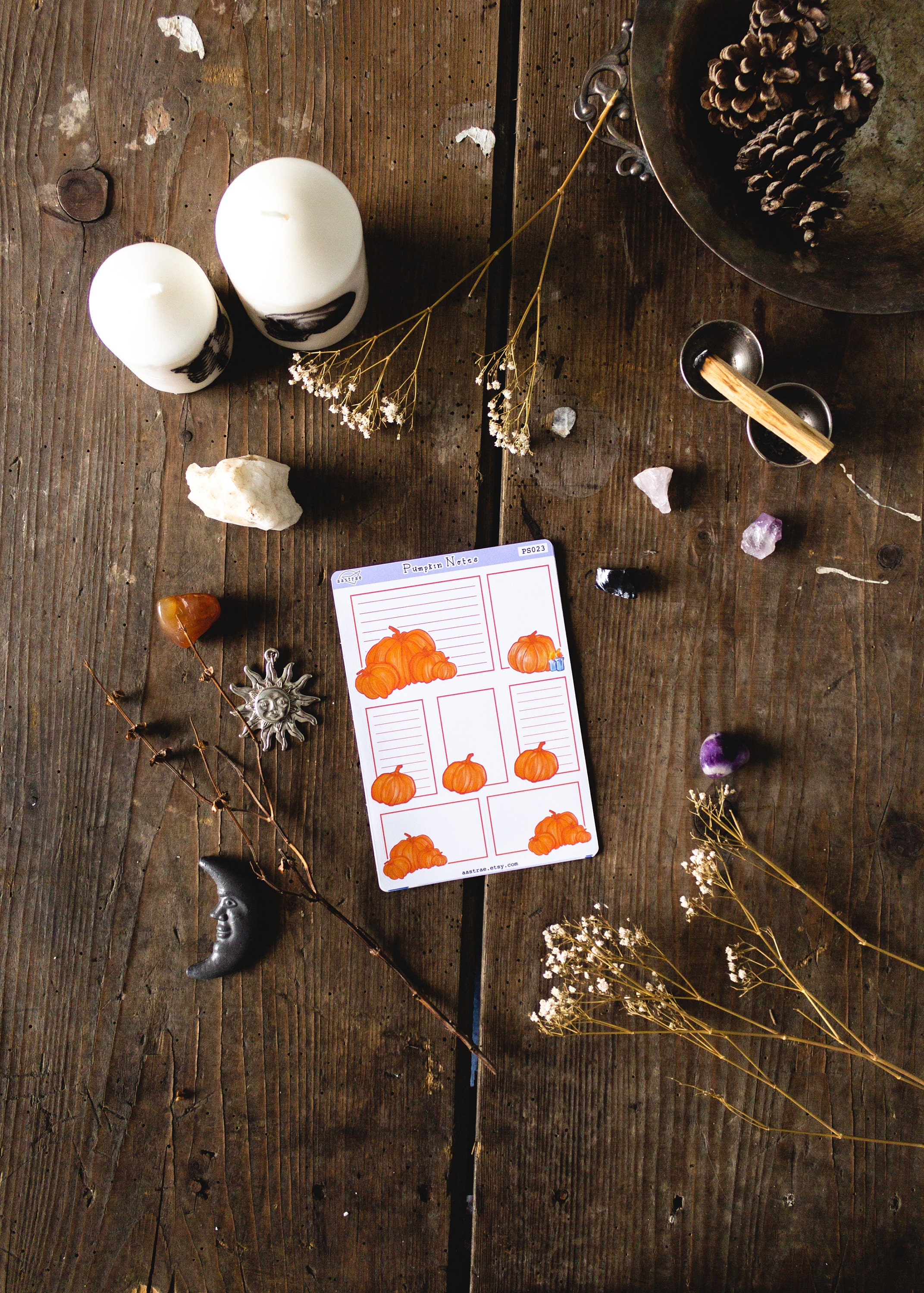 Pumpkin Halloween Planner Sticker Box, Fall Planner Stickers Witch ...