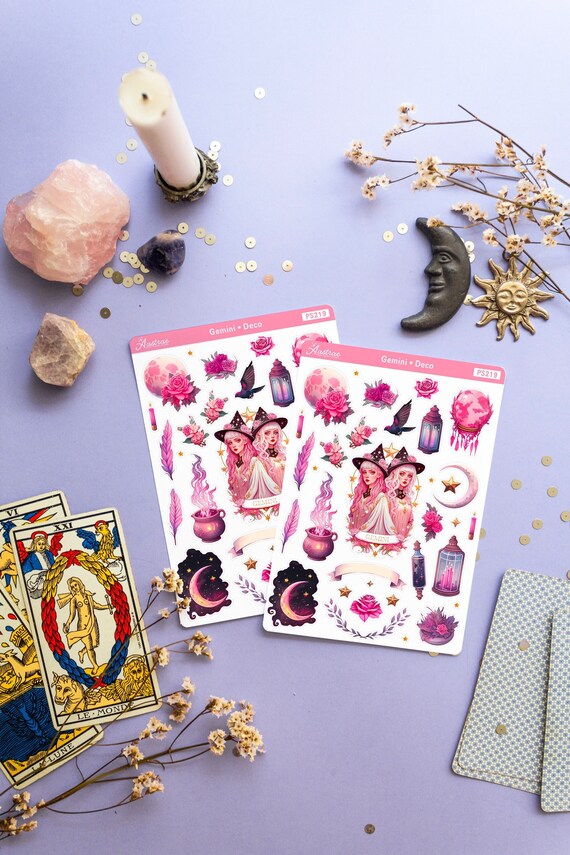 Gemini Planner Stickers, Gemini Stickers for Planner, Zodiac Planner Stickers, Birth Sign Stickers, Zodiac Sign Stickers, Astrology Stickers