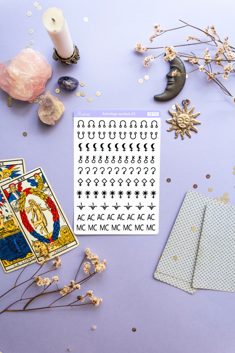 Astrological Symbols Stickers for Planner, Astrology Sticker Sheet ...