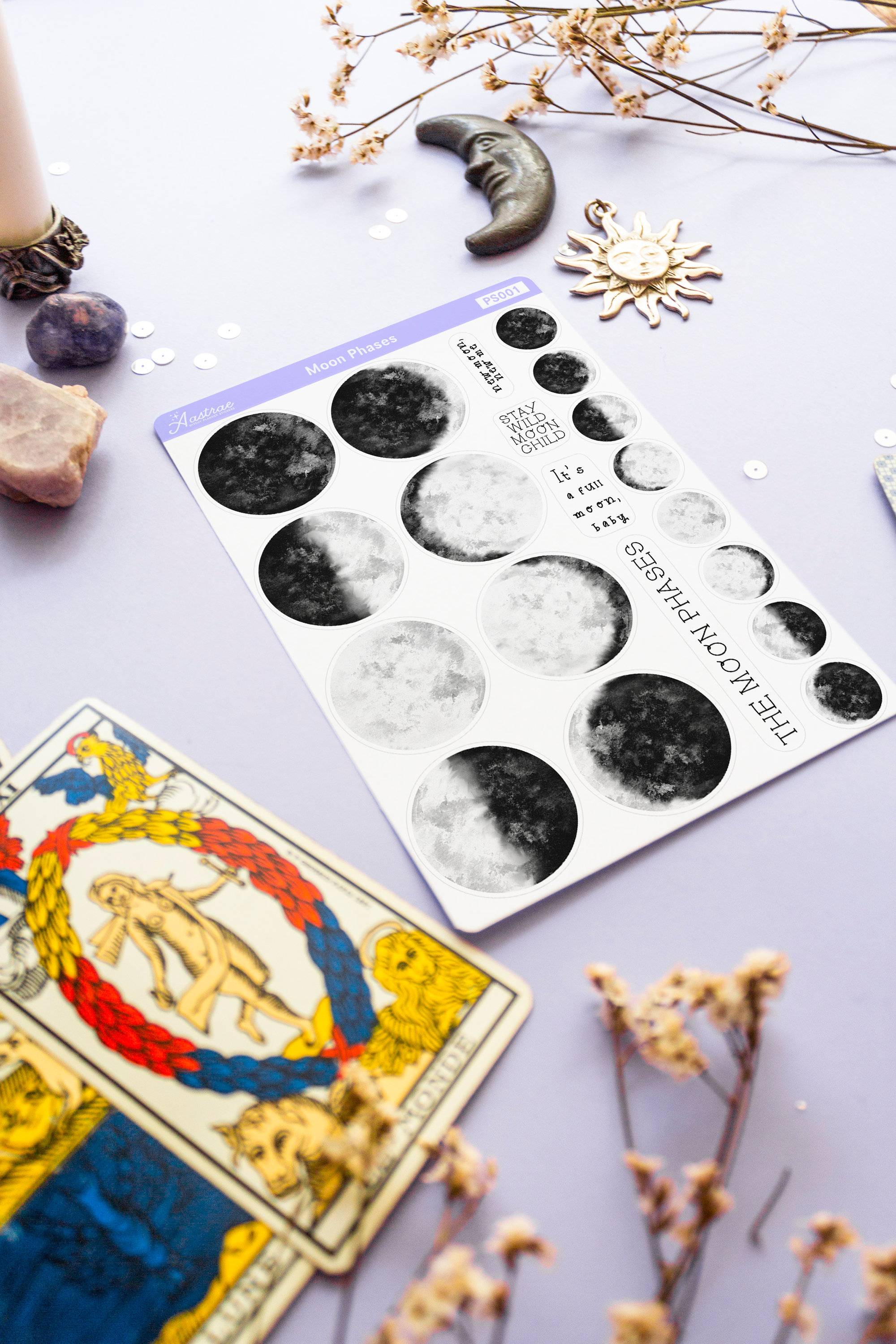 Moon Phases Planner Sticker Witch Stickers for Bullet Journal, Witchy ...