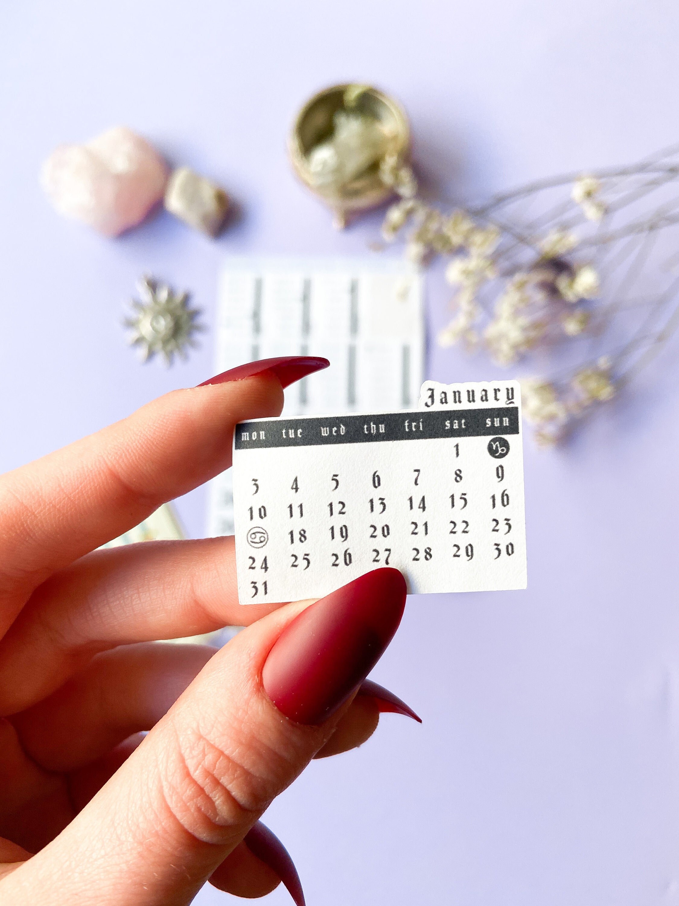 Calendrier Lunaire 2023 Sorcellerie Autocollant De Calendrier Lunaire Autocollant De Calendrier | Etsy France