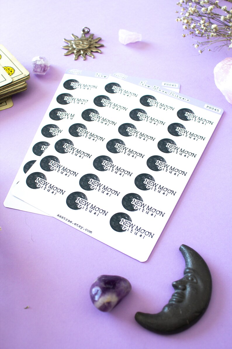 New Moon Ritual Sticker, Moon Witch Stickers for Planner, Witchy ...