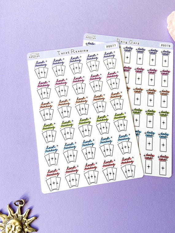 Tarot Card Sticker Pack, Tarot Planner Stickers, Tarot Stickers