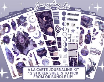 Dark Fantasy Witch Planner Sticker Kit, Fae Court Bujo Journal Stickers, Shadow Fae Journaling, Dark Academia Witch Aesthetic Scrapbook