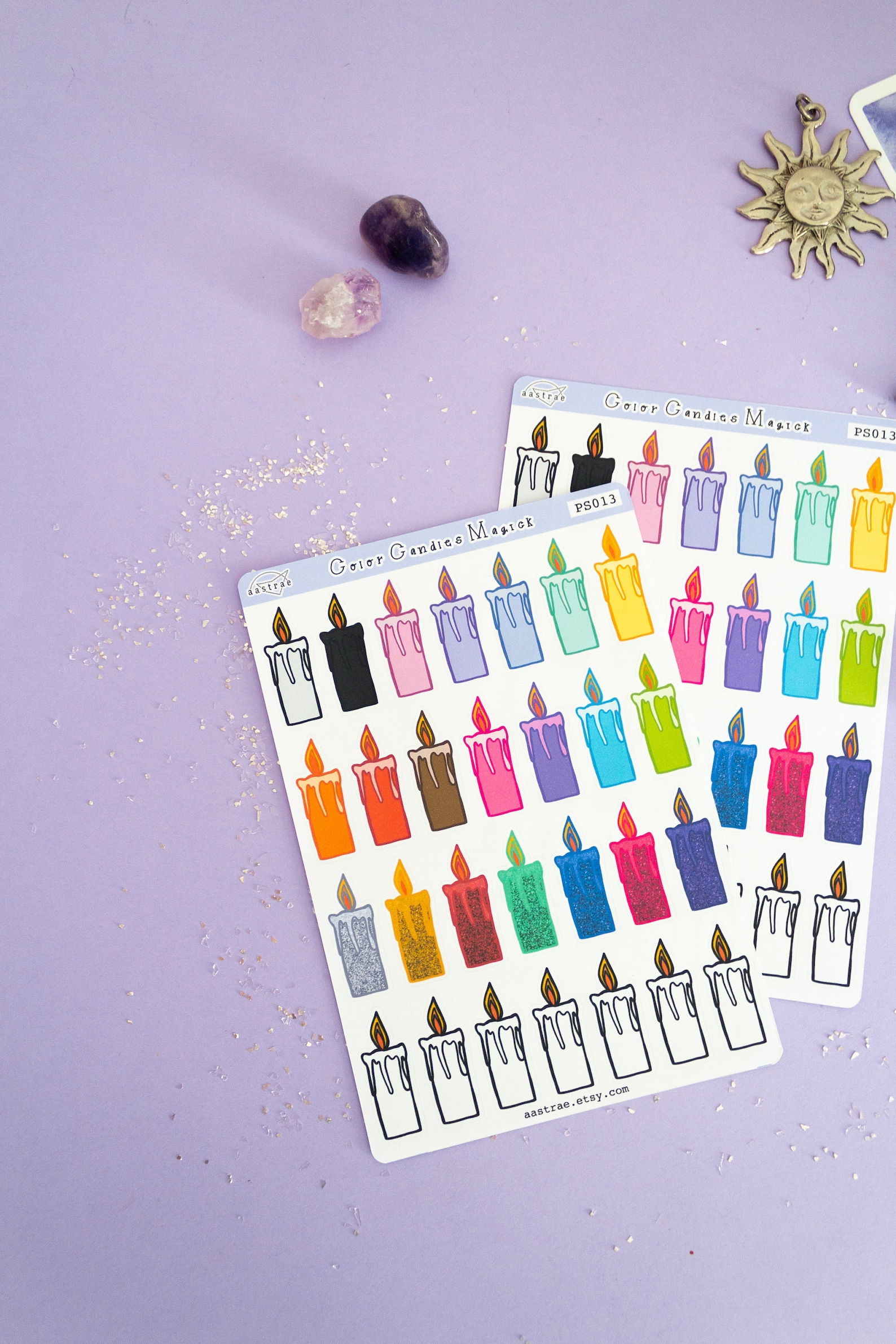 Candle Magic Planner Sticker for Journal, Witch Planner Sticker Sheet ...