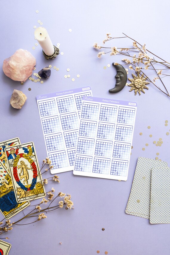 Blank Calendar Stickers for Planner, Aesthetic Calendar Planner Stickers, Functional Bujo Stickers, Mini Calendar Monthly Bullet Journal