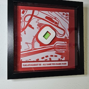3D Galatasaray Stadion + Umgebungskarte – Minimalistisches Design RAMS PARK