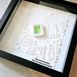 Fenerbahçe Stadion Umgebungskarte – Minimalistisches Design