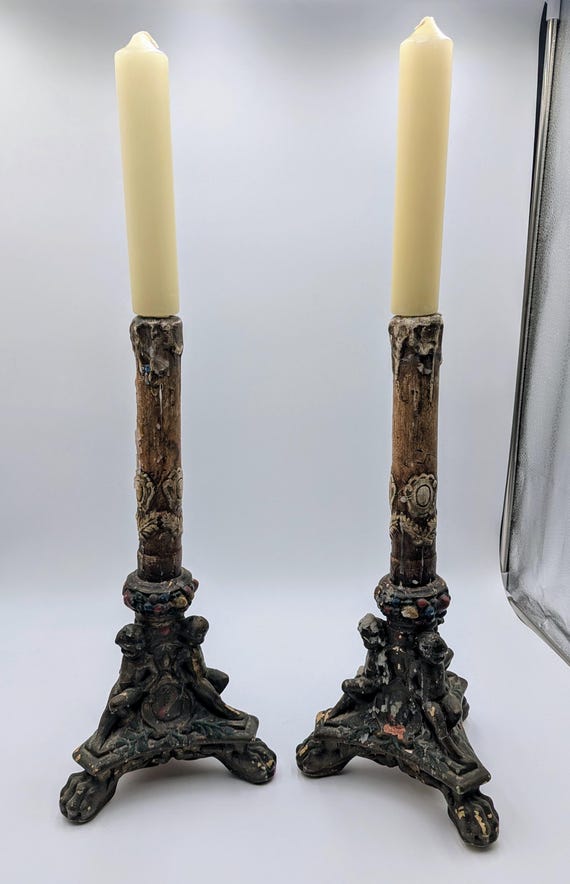 ヴィンテージ建築廃材の天使型キャンドルホルダー - Etsy 日本 1940