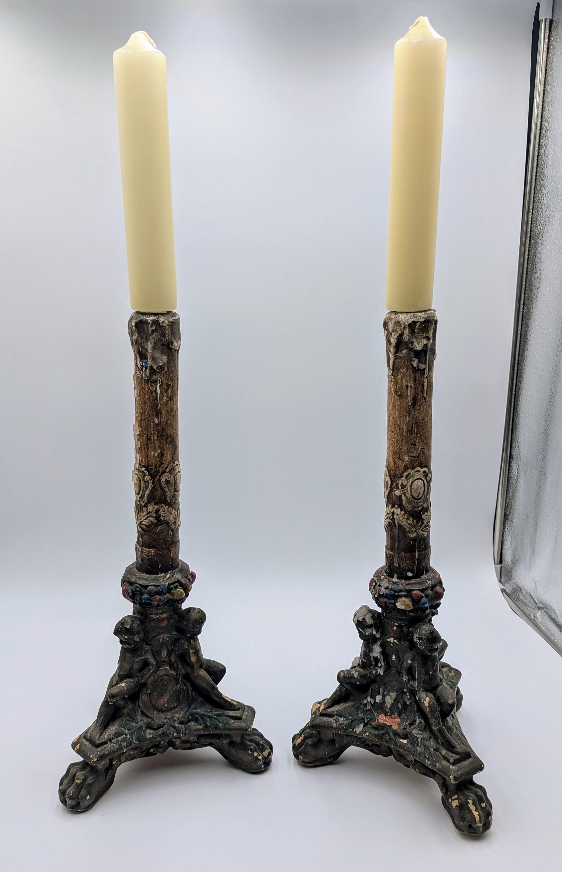 ヴィンテージ建築廃材の天使型キャンドルホルダー - Etsy 日本