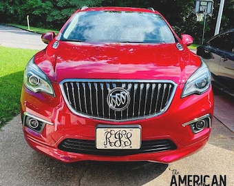 Monogram License Plate - Chrome, Monogram Car Tag, Chrome Monogram License Plate, Personalized Car Tag, Your Company Logo Tag