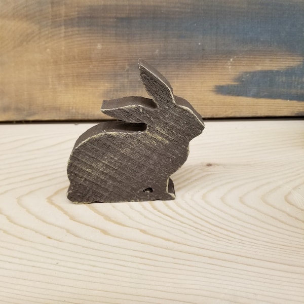 wood bunny barnwood brown bunny easter decoration bunny decoration tier tray shelf sitter rustic primitive wood bunny