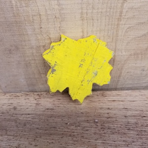 yellow wood maple leaf reclaimed wood