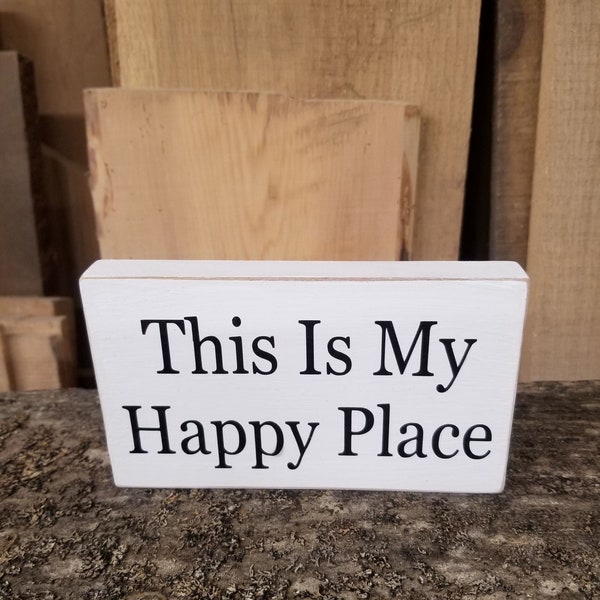 this is my happy place wood sign quote sign