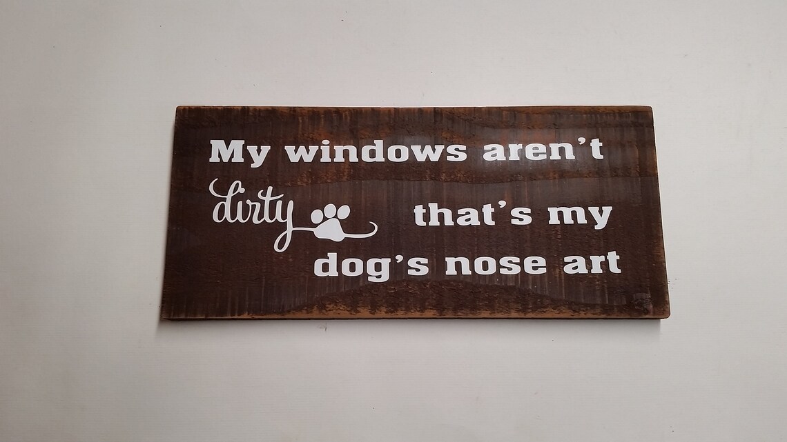Dog rustic sign Etsy