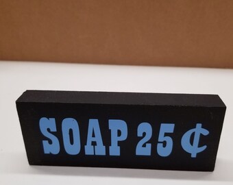 soap 25 cents vintage wood bathroom sign rustic farmhouse bath sign gift