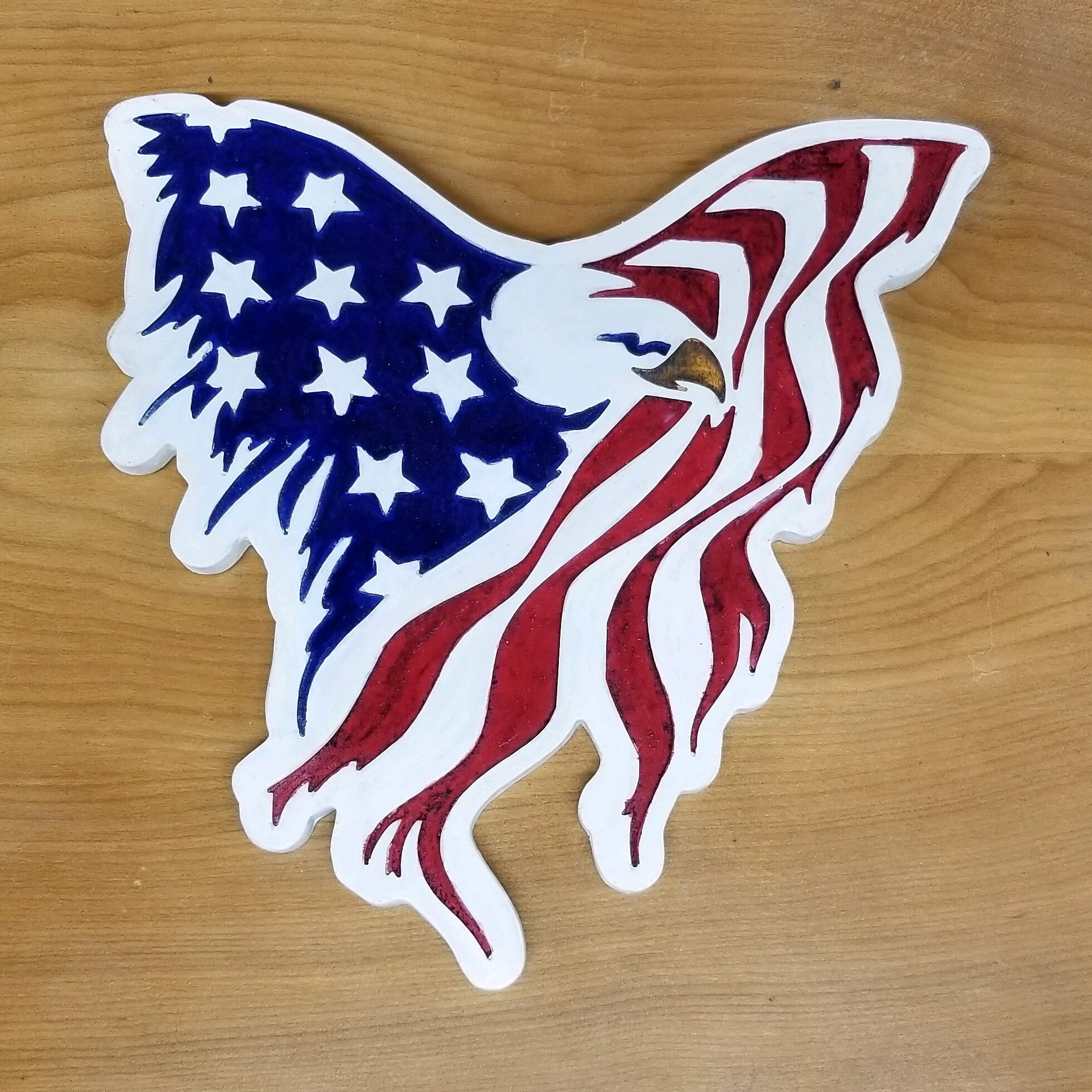 Wooden american flag eagle Etsy