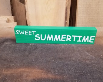 sweet summertime wood sign summer wooden sign farmhouse wood summer sign