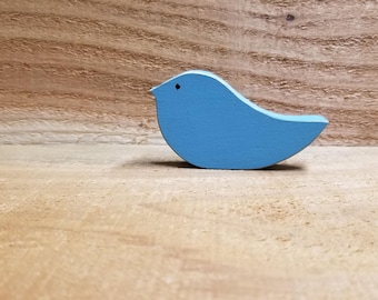 mini bird wood bird blue bird spring bird decoration