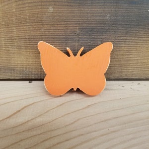 orange butterfly wood butterfly spring summer decoration butterfly decoration