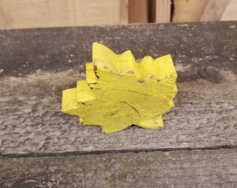 wood leaf yellow leaf decoration barnwood reclaimed wood leaf