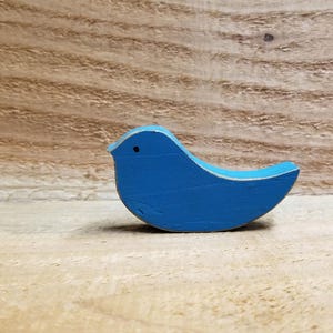 wood bird light blue bird simple bird spring bird decoration