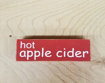 hot apple cider winter fall sign fall winter decoration