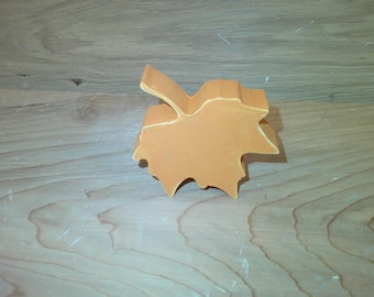 orange maple leaf wood maple leaf decoration fall leaf decoration wood cut out maple leaf