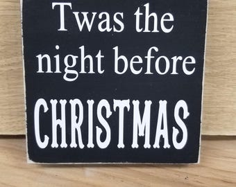 Twas the night before Christmas wood Christmas sign