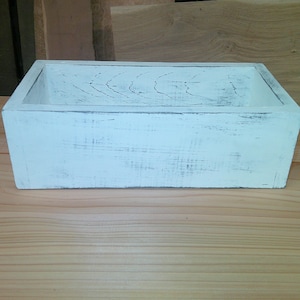 wood box reclaimed wood box white box display box farmhouse wooden box collection box wood box shelf wood shadow shelf